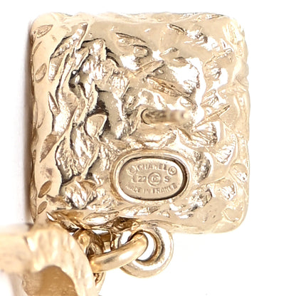 Chanel Iridescent Baguette Crystal CC Drop Earrings Gold 4 of 5