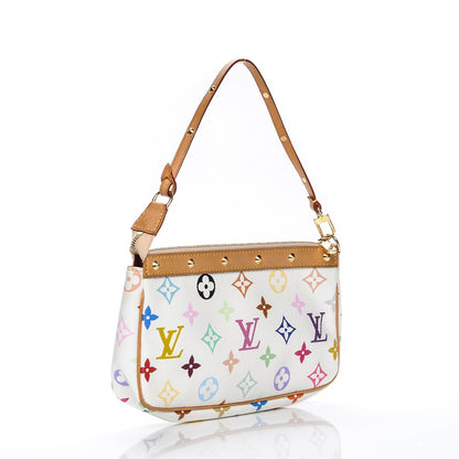 Louis Vuitton Monogram Multicolor Pochette Accessories White 3 of 6