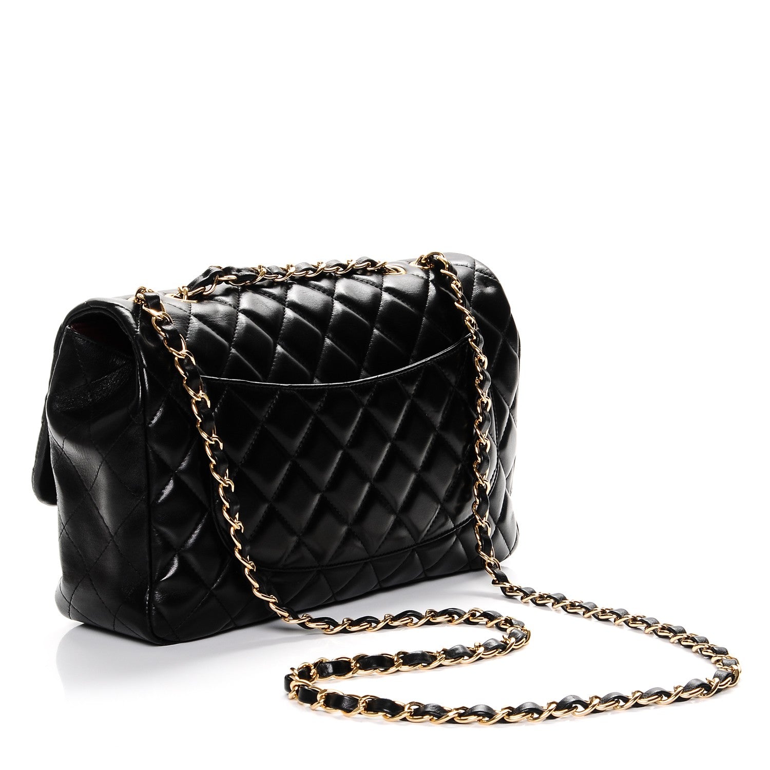 Chanel Lambskin Quilted Jumbo Single Flap Black 3 of 7