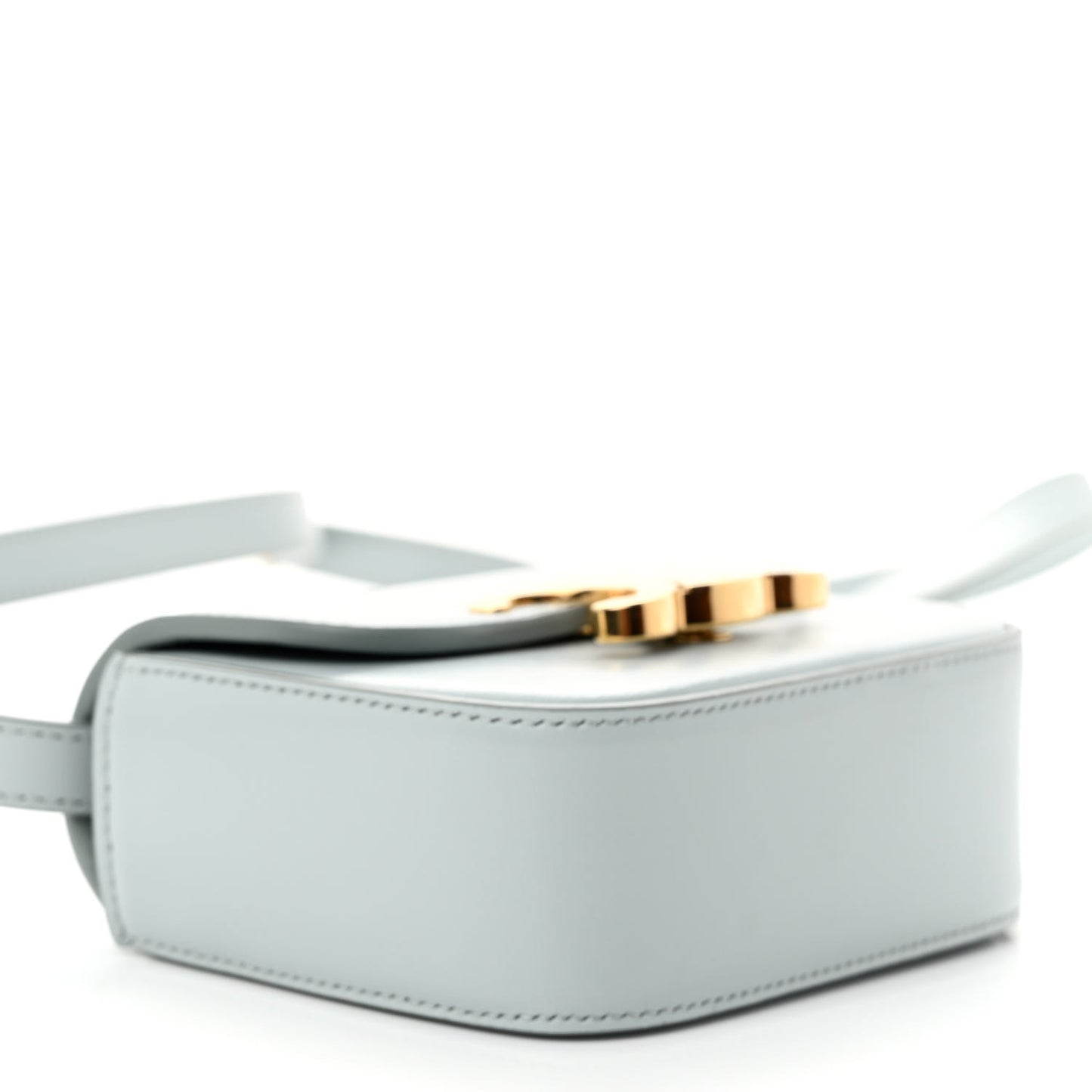 Shiny Calfskin Mini Claude Soft Blue