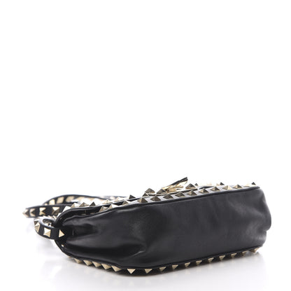 Valentino Garavani Vitello Mini Rockstud Flap Saddle Crossbody Bag Black 4 of 12