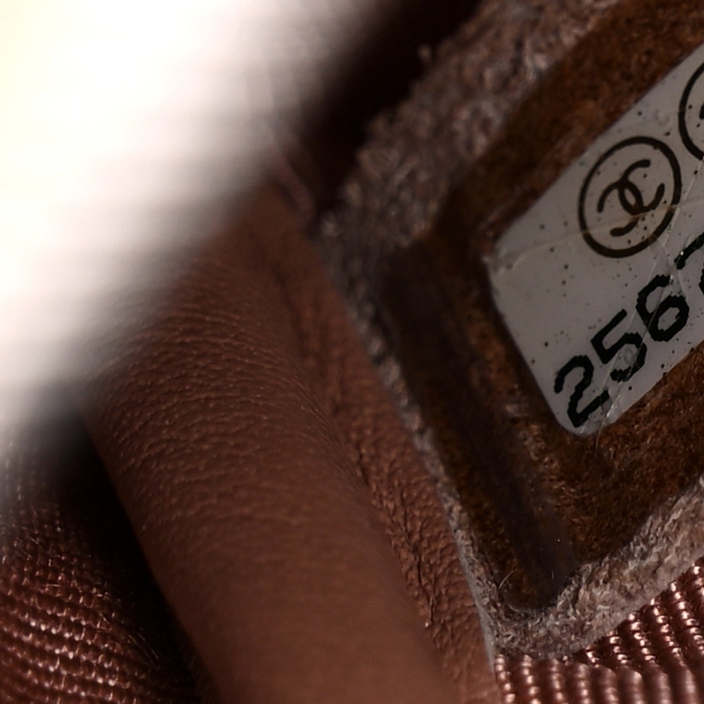 Lambskin Diagonal Chevron Quilted Tassel Camera Case Case Beige