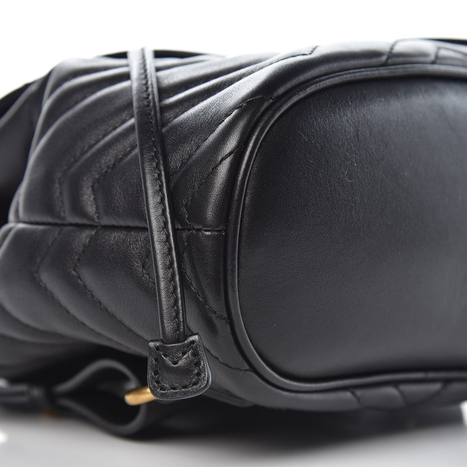 Gucci Calfskin Matelasse GG Marmont Flap Backpack Black 10 of 12