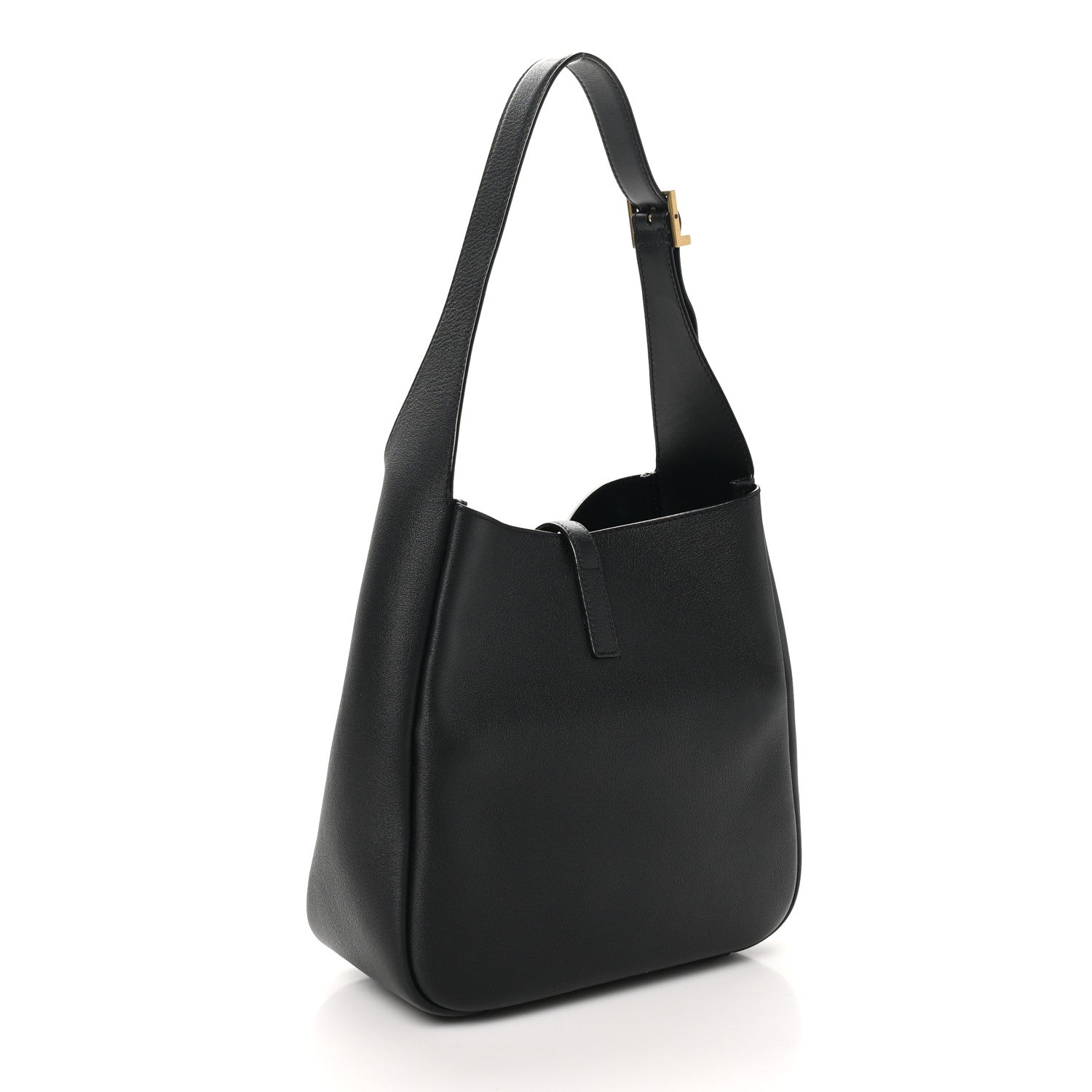 Saint Laurent Smooth Calfskin Small Le 5 A 7 Soft Hobo Black 3 of 10
