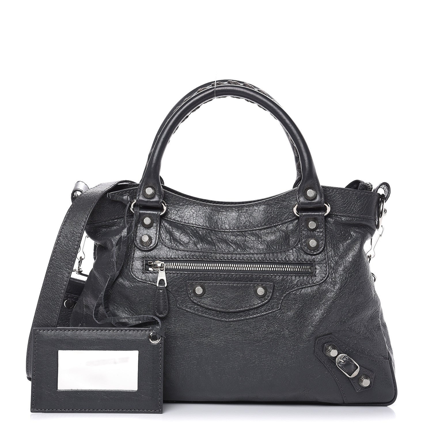 Balenciaga Agneau Giant 12 Silver Hardware Town Gris Tarmac 1 of 9