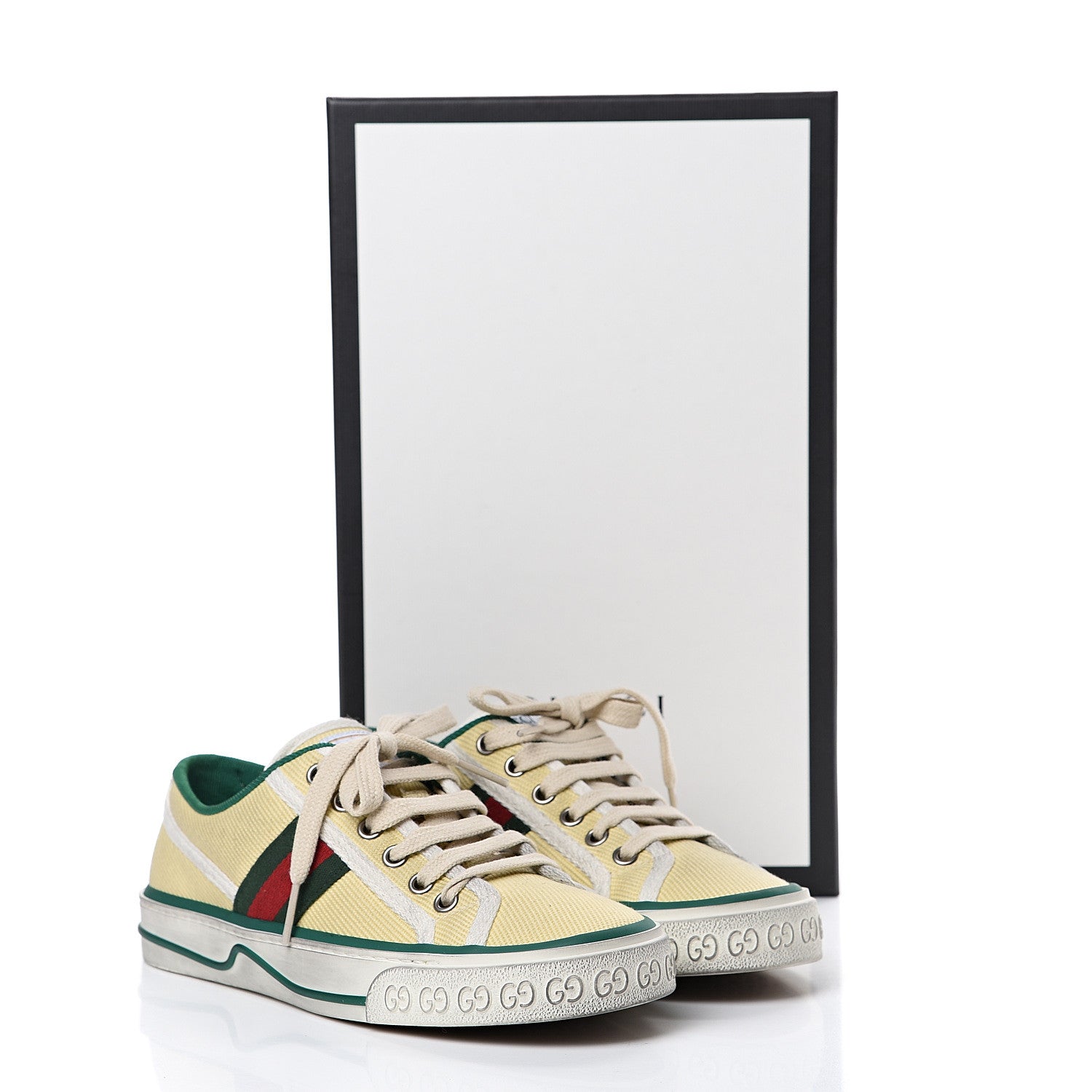 Gucci Canvas Web Womens 1977 Tennis Sneakers 35.5 Burro Mystic White 12 of 12