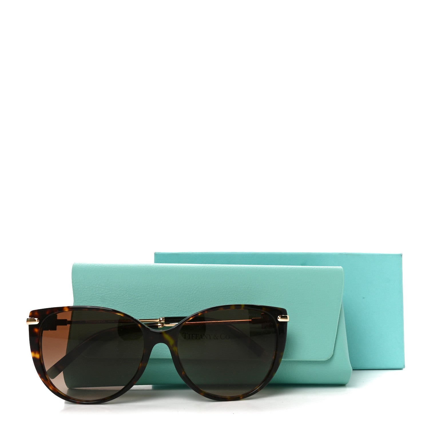 Tiffany Acetate Metal Mother of Pearl T Wire Sunglasses TF4178 Havana Brown 7 of 7