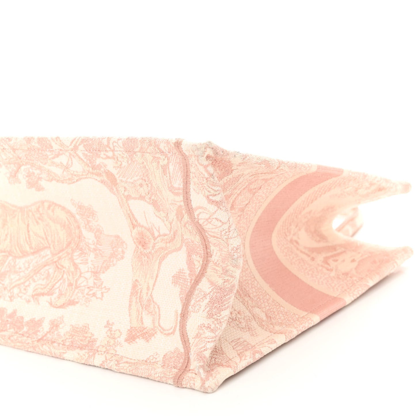 Canvas Embroidered Medium Dioriviera Toile De Jouy Book Tote Rose