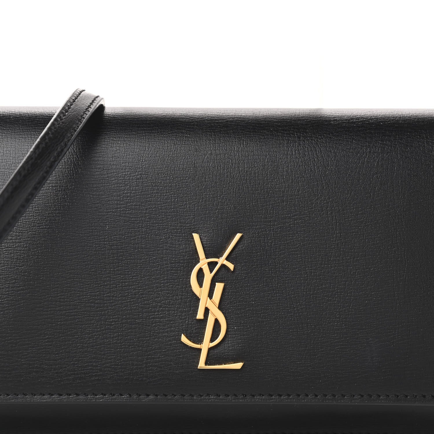 Saint Laurent Smooth Calfskin Monogram Phone Holder Crossbody Black 7 of 9