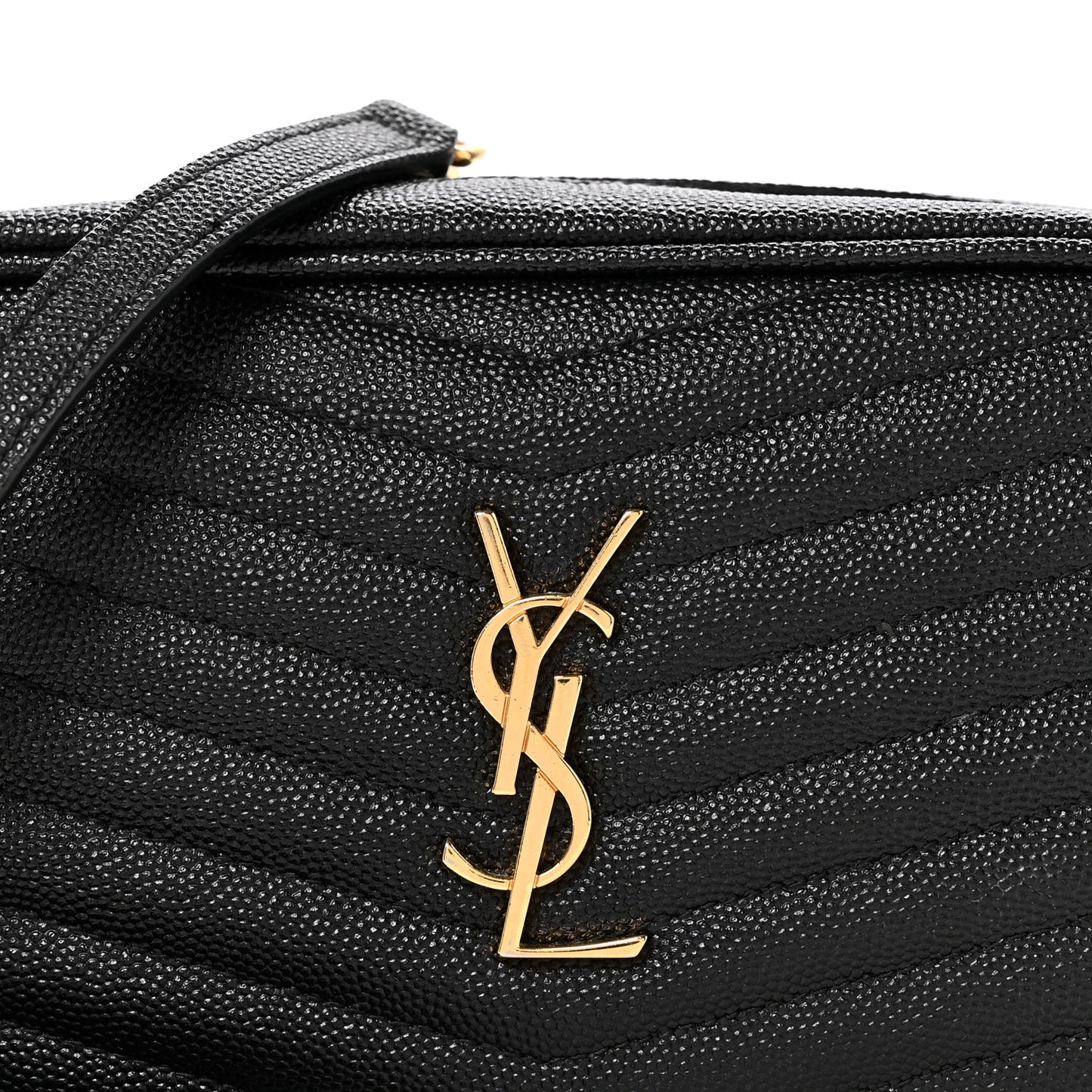Grain De Poudre Matelasse Monogram Mini Lou Camera Bag Black
