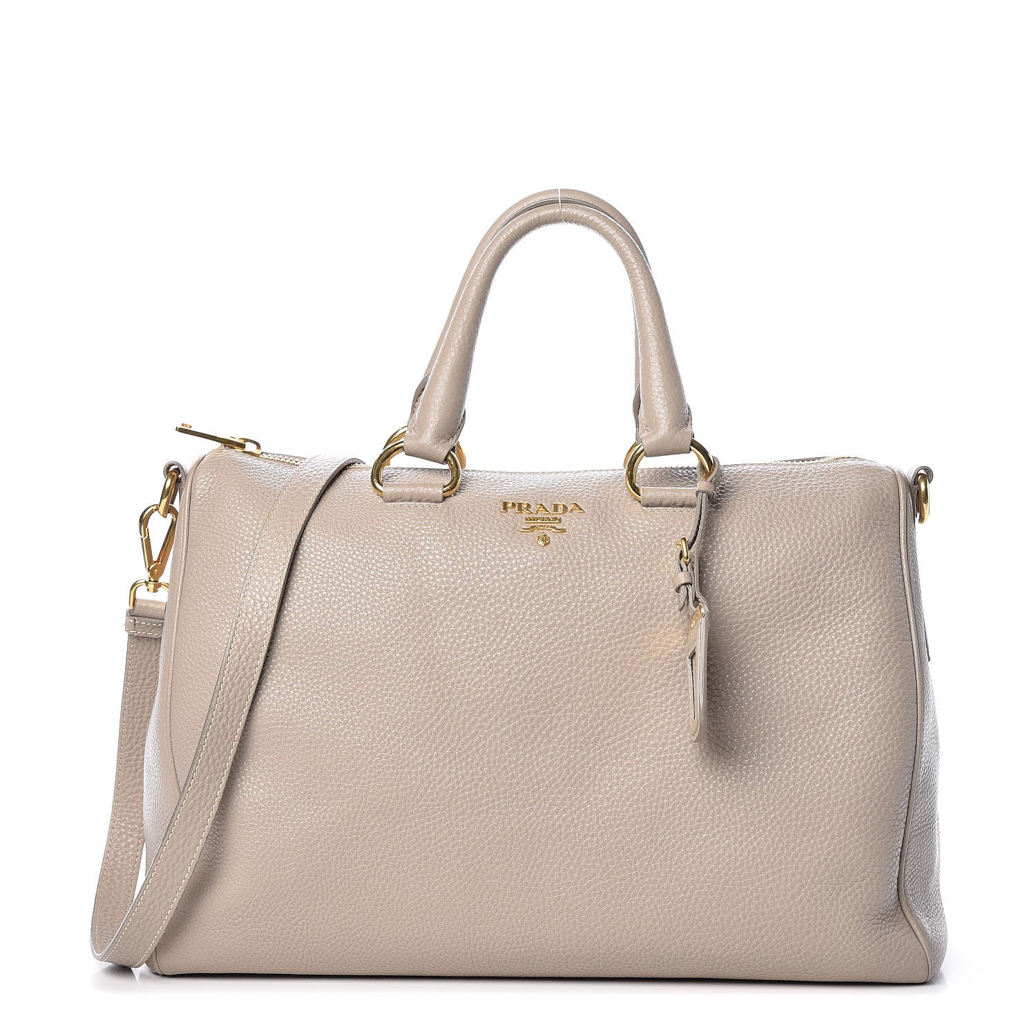 Prada Vitello Daino Bauletto Tote Pomice 1 of 17