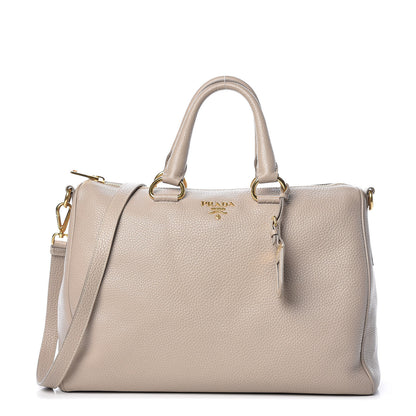 Prada Vitello Daino Bauletto Tote Pomice 1 of 17