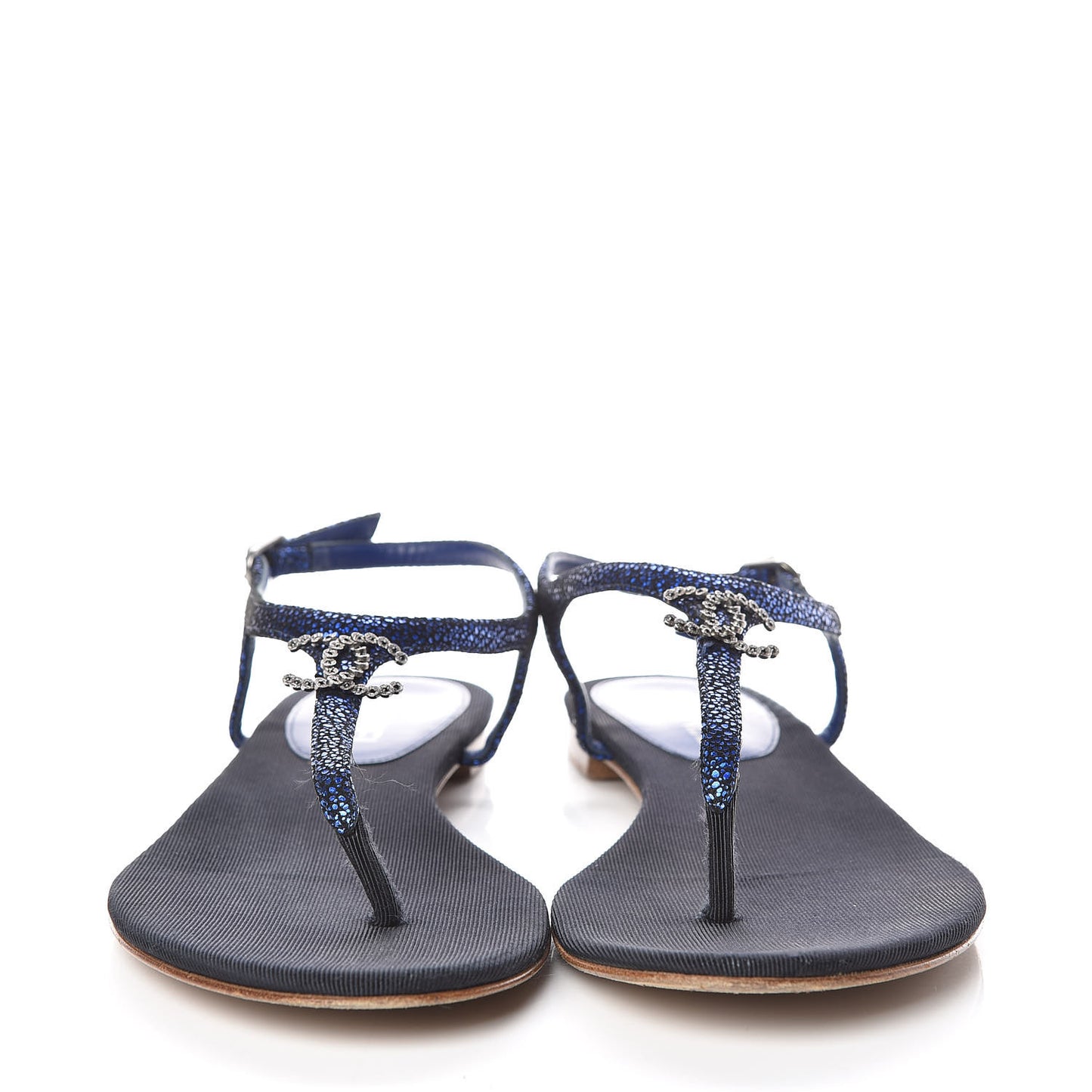 Glitter CC Thong Sandals 39.5 Dark Blue