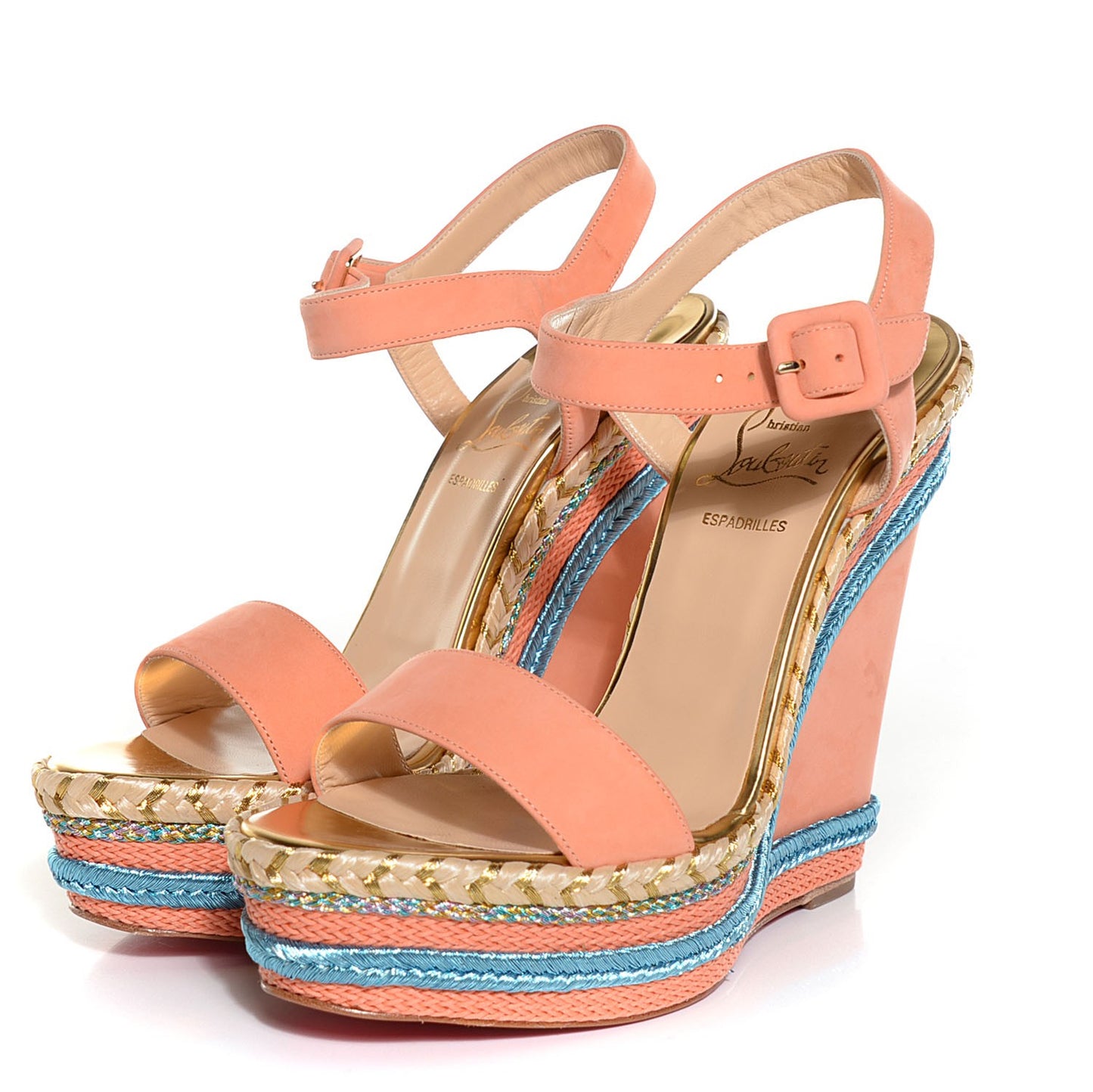 Calfskin Nubuck Duplice 140 Wedge Sandals 39 Mango Gold