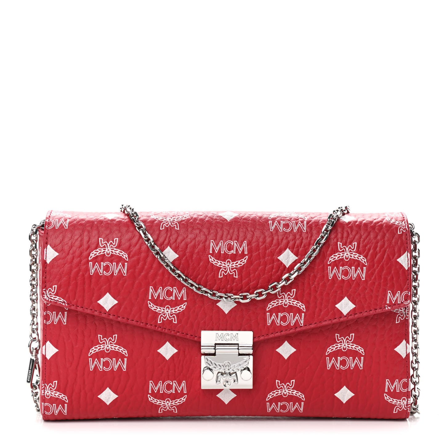 Visetos Monogram Medium Millie Crossbody Bag Ruby Red