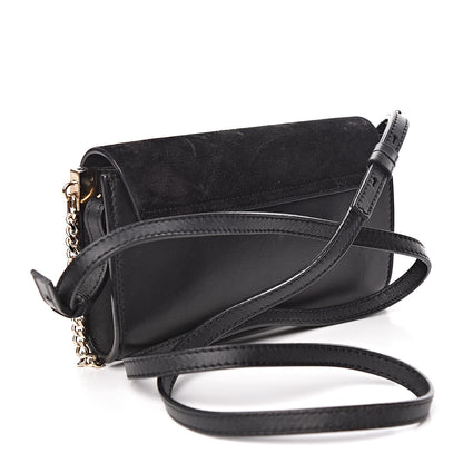 Chloe Suede Calfskin Mini Faye Shoulder Bag Black 3 of 22