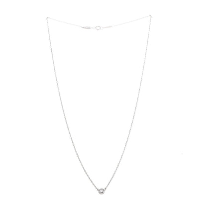 Tiffany Platinum Diamond .19ct Elsa Peretti Diamonds by the Yard Pendant Necklace 3 of 9
