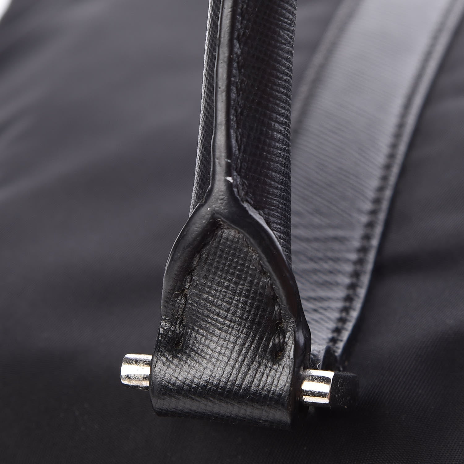 Prada Tessuto Nylon Saffiano Metal Triangle Logo Work Bag Black 20 of 34