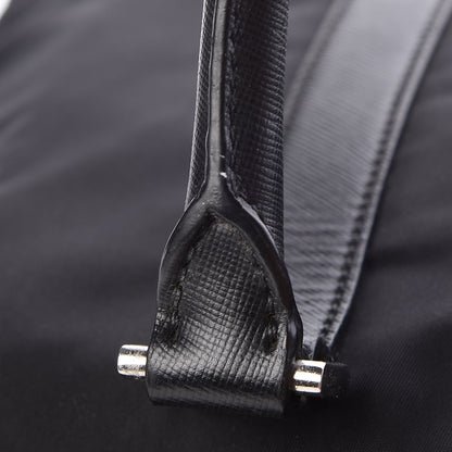 Prada Tessuto Nylon Saffiano Metal Triangle Logo Work Bag Black 20 of 34