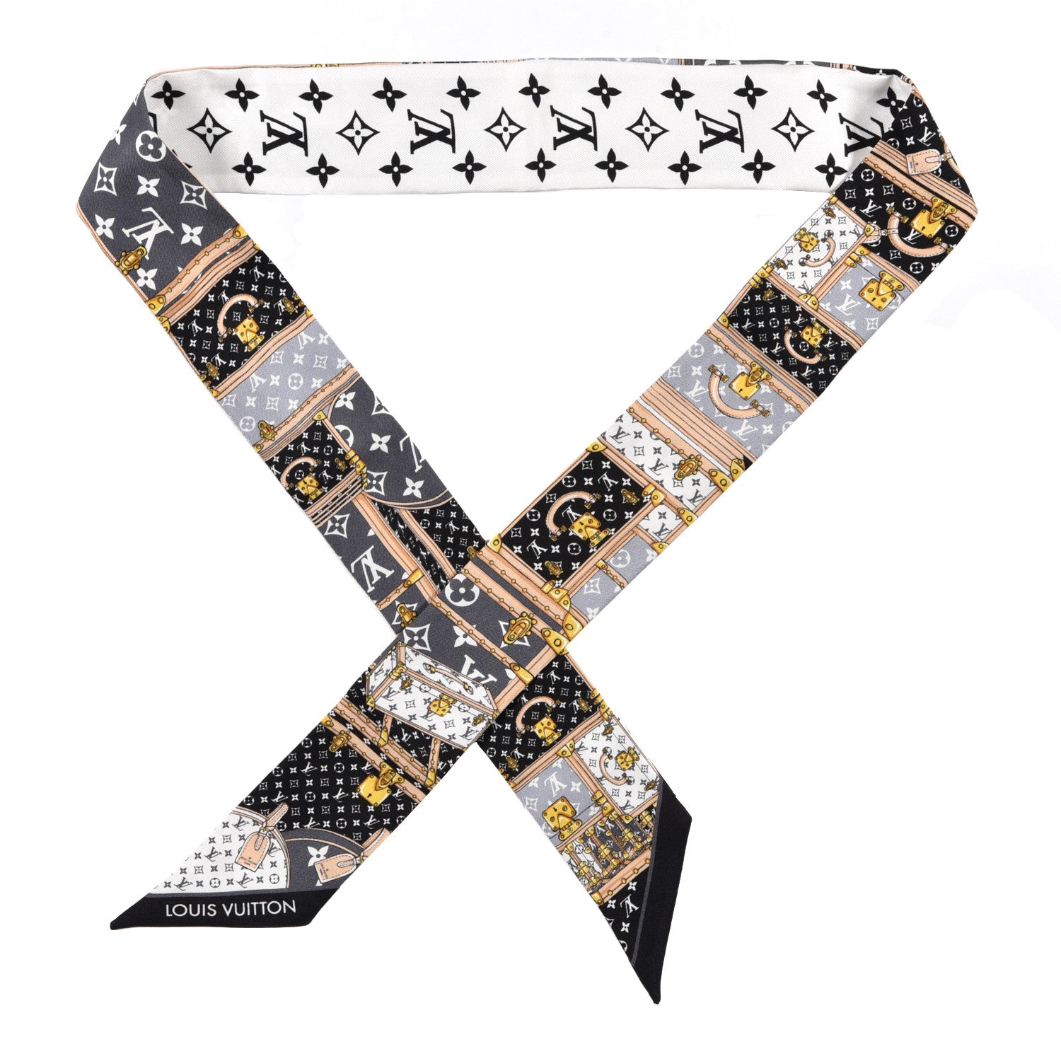 Louis Vuitton Silk Monogram Let's Go BB Bandeau Black 1 of 3