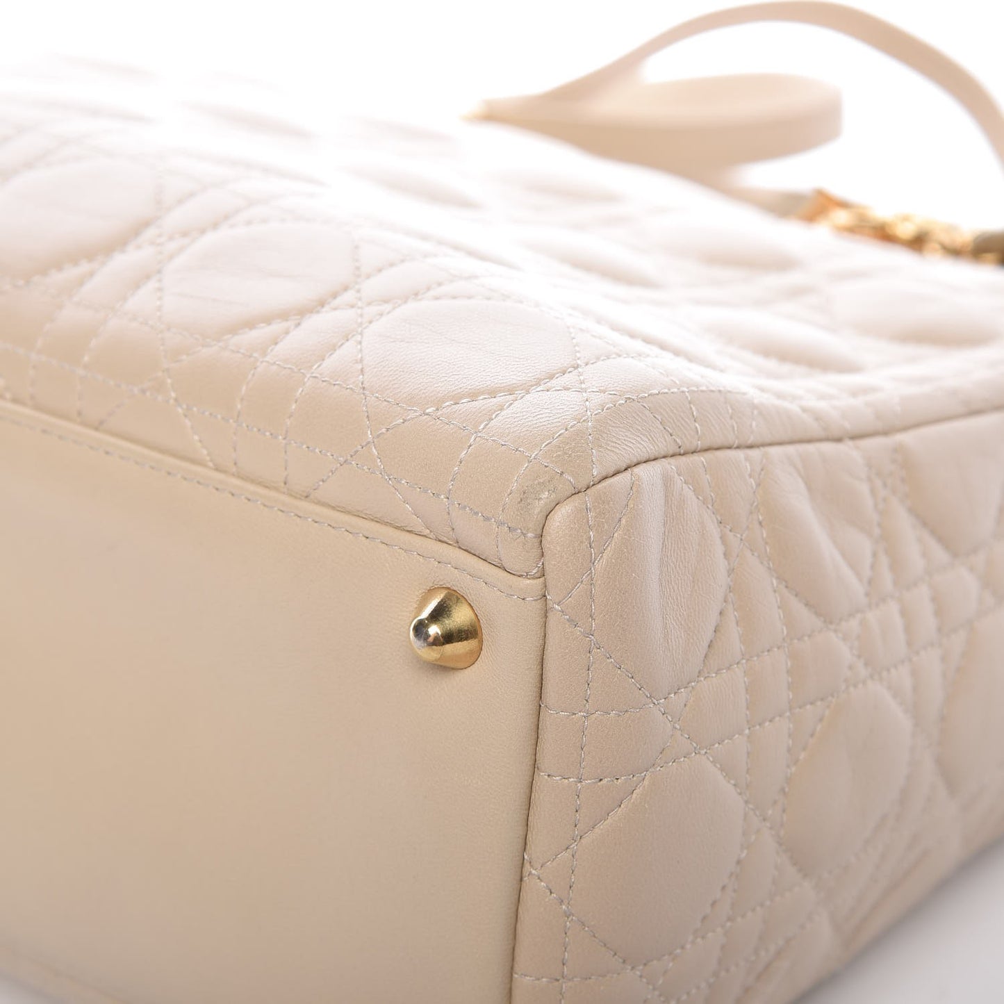 Lambskin Cannage Large Lady Dior Beige