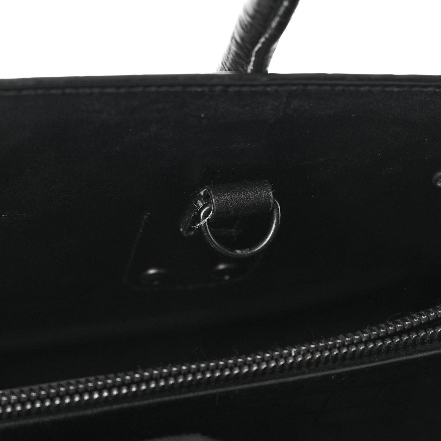 Calfskin Crocodile Embossed Large Sac De Jour Carryall Black