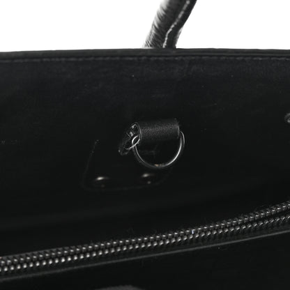 Saint Laurent Calfskin Crocodile Embossed Large Sac De Jour Carryall Black 15 of 26