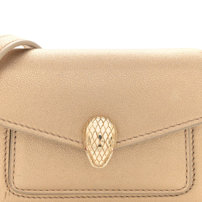 Bulgari Metallic Calfskin Serpenti Forever Micro Bag Gold 7 of 11