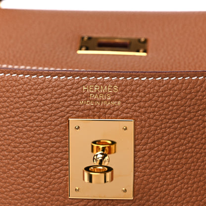 Hermes Togo Kelly Retourne 32 Gold 6 of 9