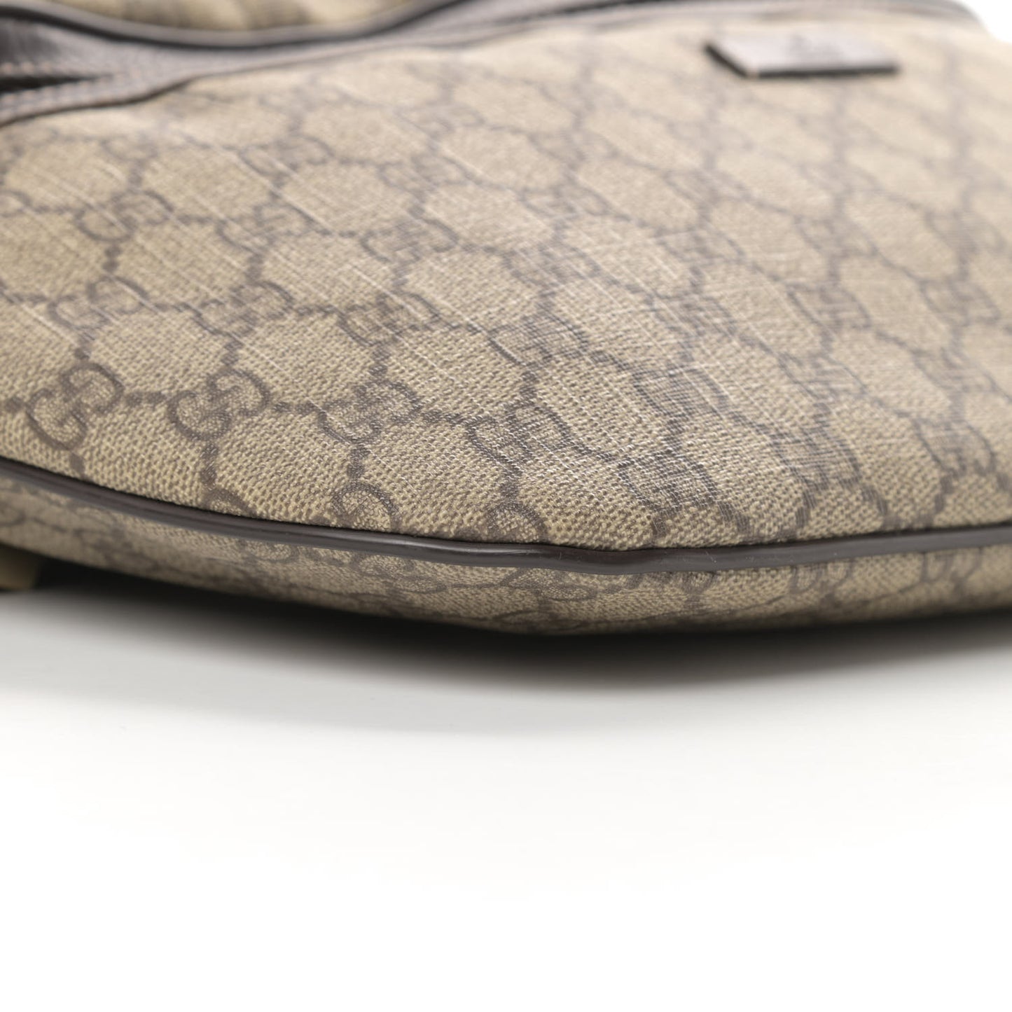 GG Supreme Monogram Belt Bag Dark Brown