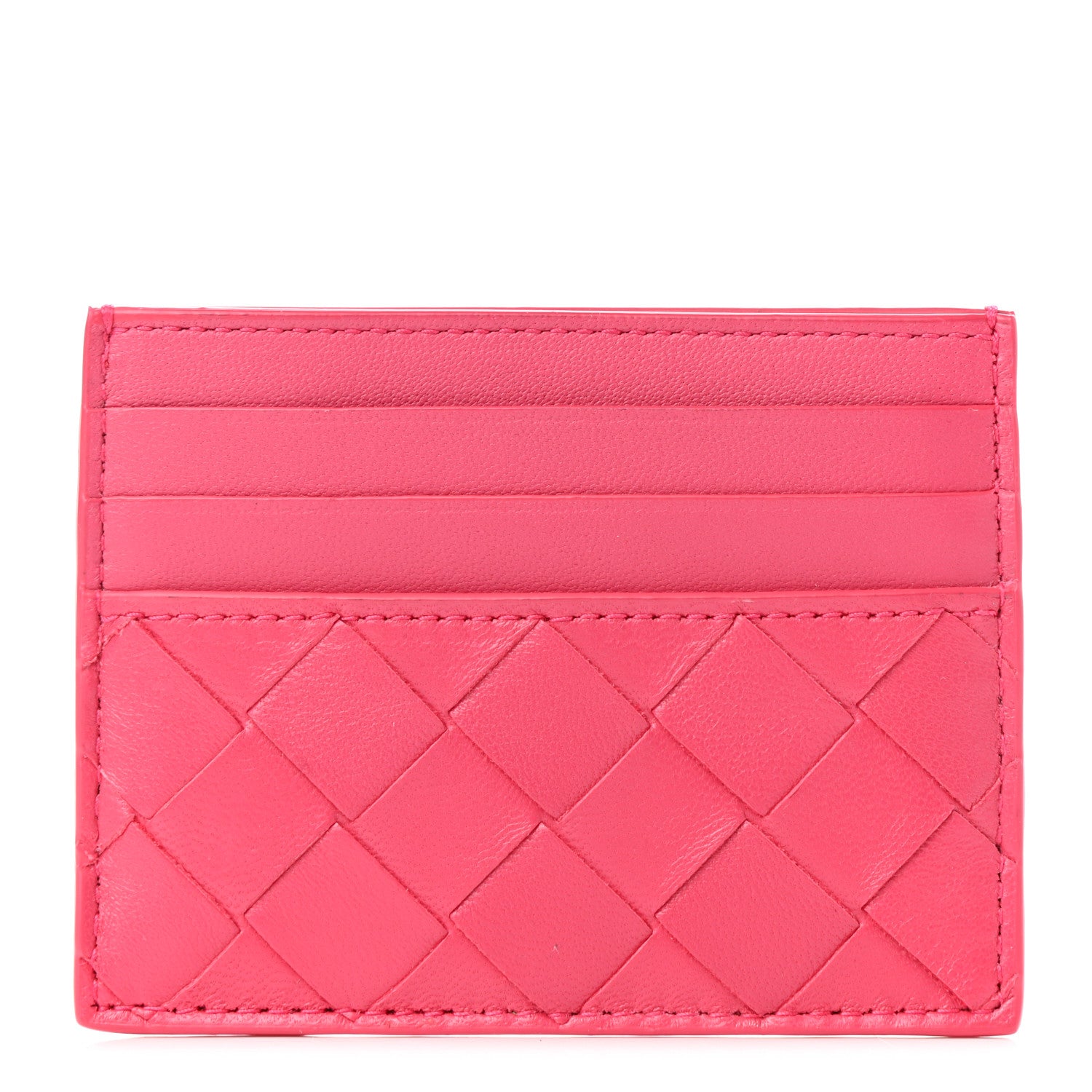 Bottega Veneta Nappa Intrecciato Card Holder Cranberry 1 of 8