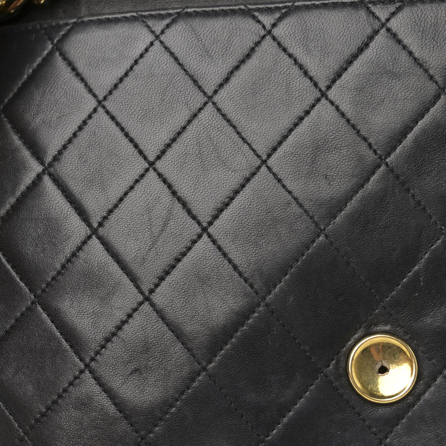 Lambskin Quilted Medium Single Flap Black