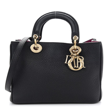 Christian Dior Bullcalf Small Diorissimo Tote Black Rose Indien 1 of 8