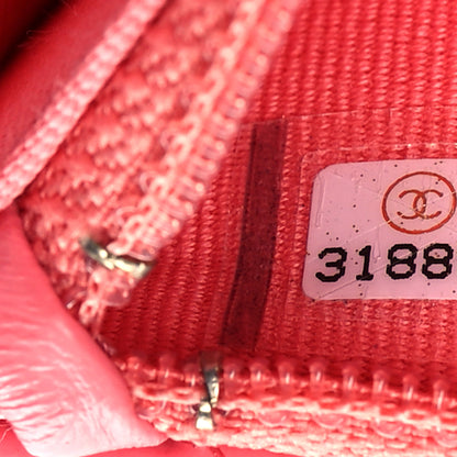 Chanel Lambskin Enamel Quilted Pending Clutch With Chain Pink 6 of 10