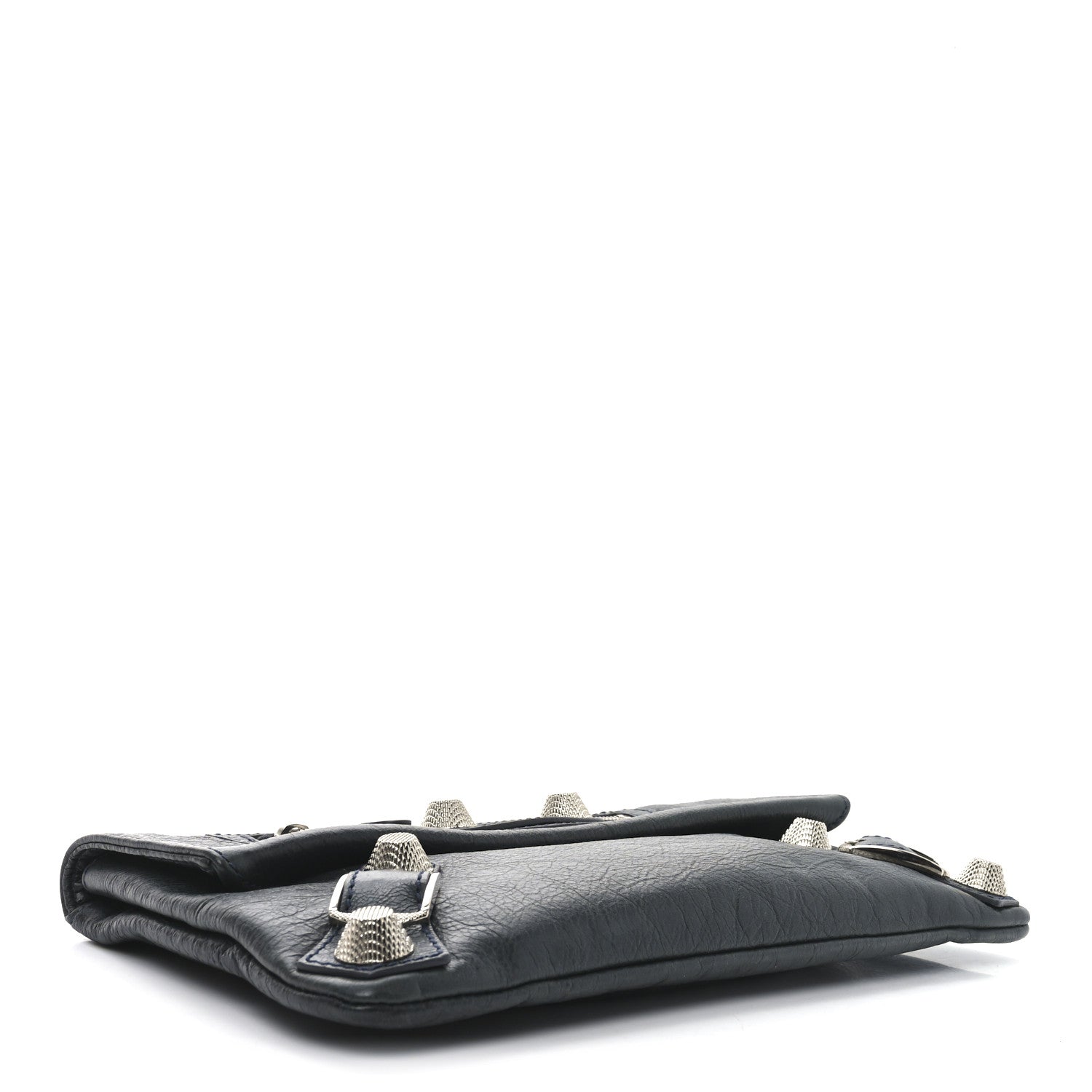 Balenciaga Agneau Giant 21 Silver Hardware Envelope Clutch Anthracite 5 of 11