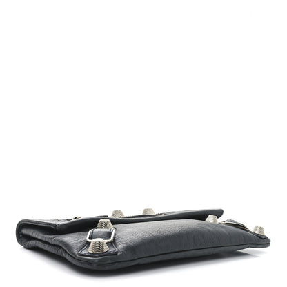 Balenciaga Agneau Giant 21 Silver Hardware Envelope Clutch Anthracite 5 of 11