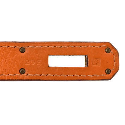 Hermes Taurillon Clemence Birkin 35 Orange 7 of 15