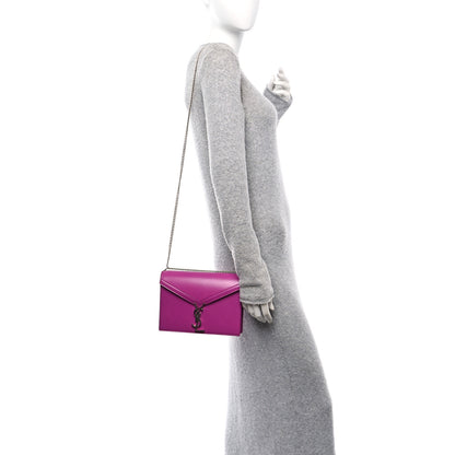 Saint Laurent Smooth Calfskin Monogram Cassandra Clasp Bag Electric Fuchsia 2 of 16