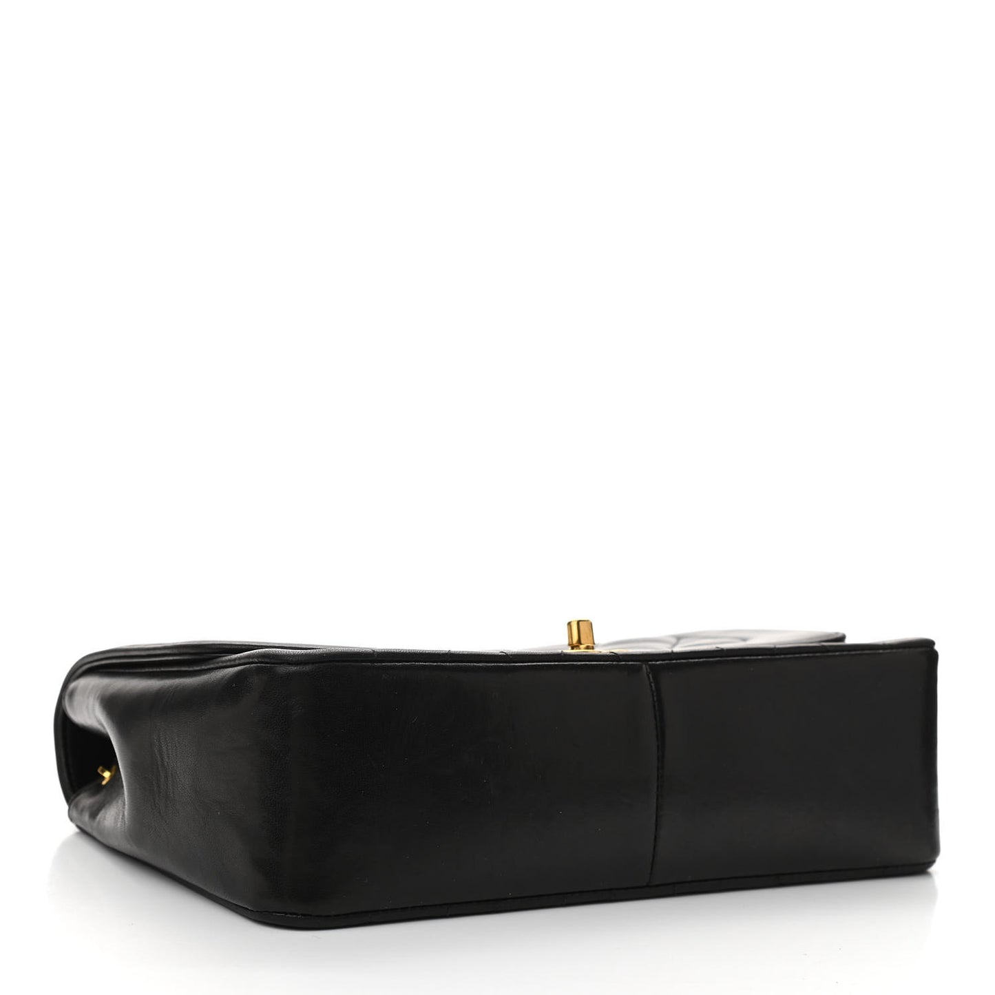 Lambskin Quilted Medium Single Flap Black