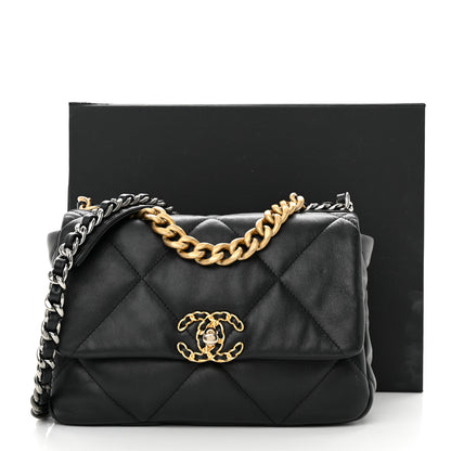 Chanel Lambskin Quilted Medium Chanel 19 Flap Black 11 of 11