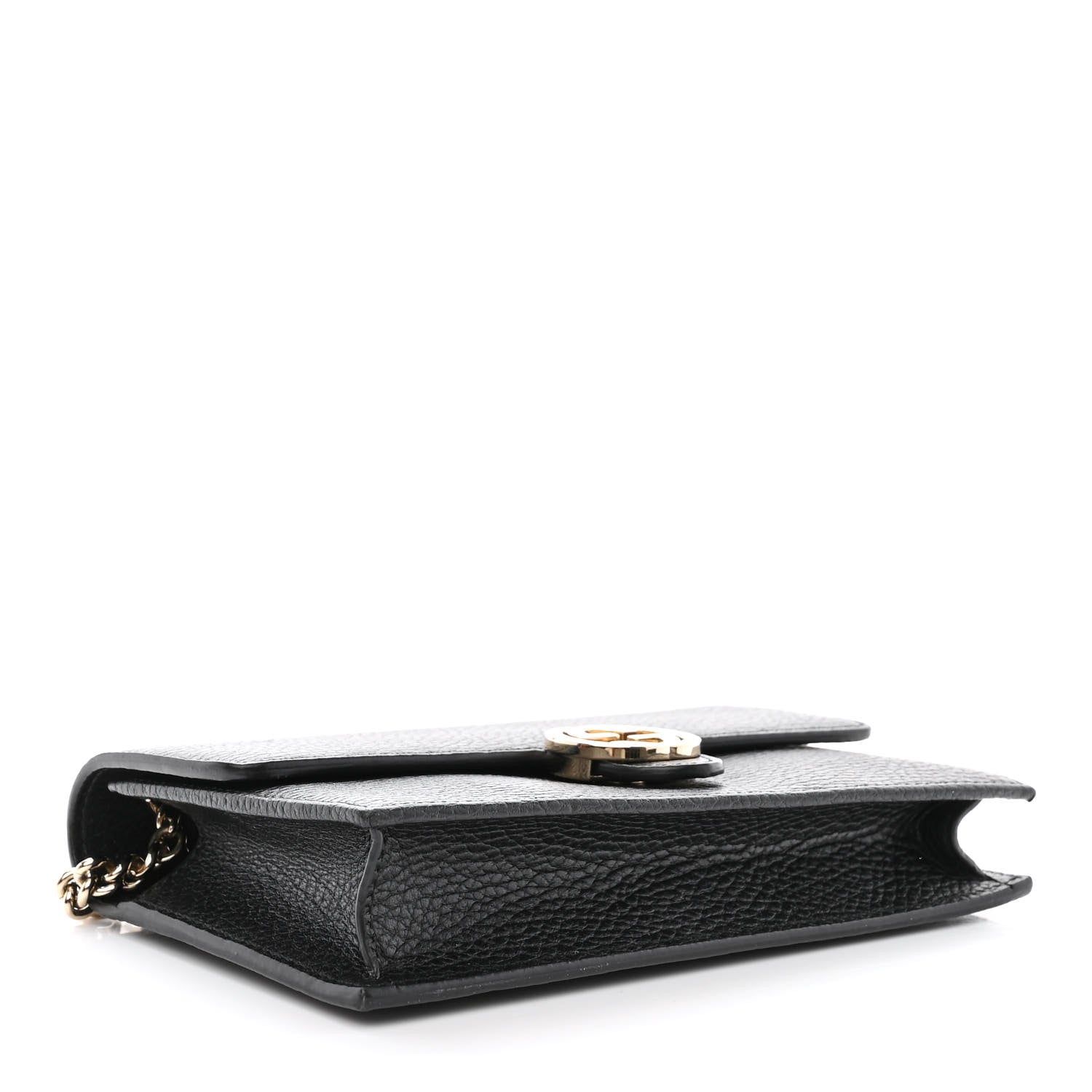Gucci Dollar Calfskin Interlocking G Chain Wallet Black 4 of 10