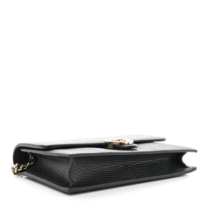 Gucci Dollar Calfskin Interlocking G Chain Wallet Black 4 of 10