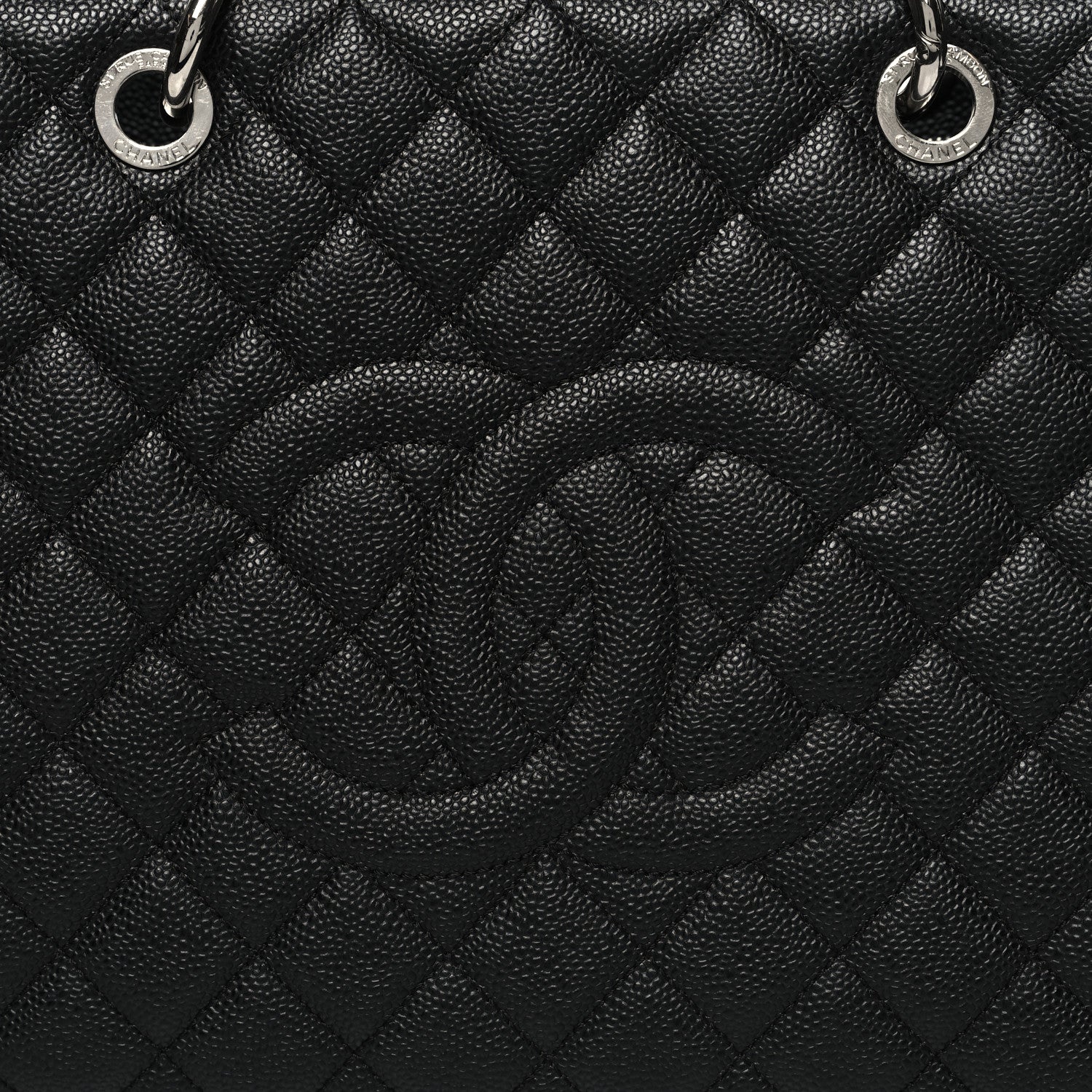 Chanel Caviar Quilted XL Grand Shopping Tote GST Black 9 of 11