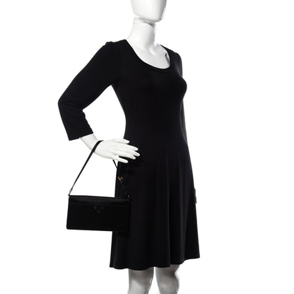 Prada Satin Pochette Bag Black 2 of 15