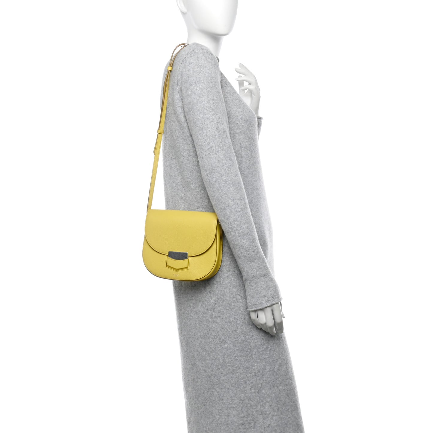 Grained Calfskin Small Trotteur Yellow