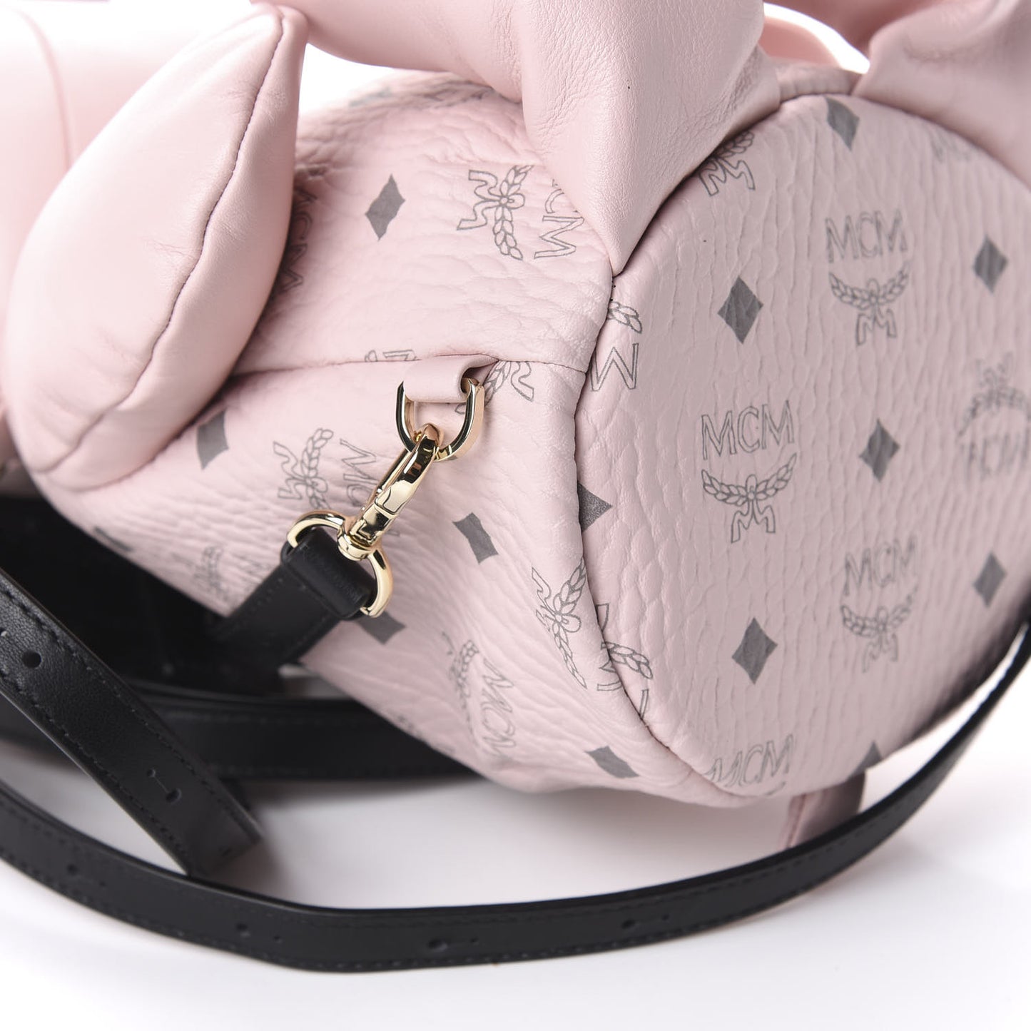 Calfskin Visetos Rabbit Zoo Doll Backpack Soft Pink
