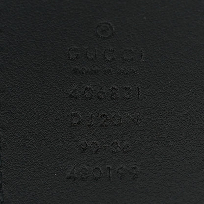 Gucci Textured Dollar Calfskin Nickel Double G 40mm Belt 90 36 Black 3 of 4
