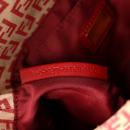 Fendi Zucchino Vitello Mini Mama Baguette Beige Rosso 7 of 10