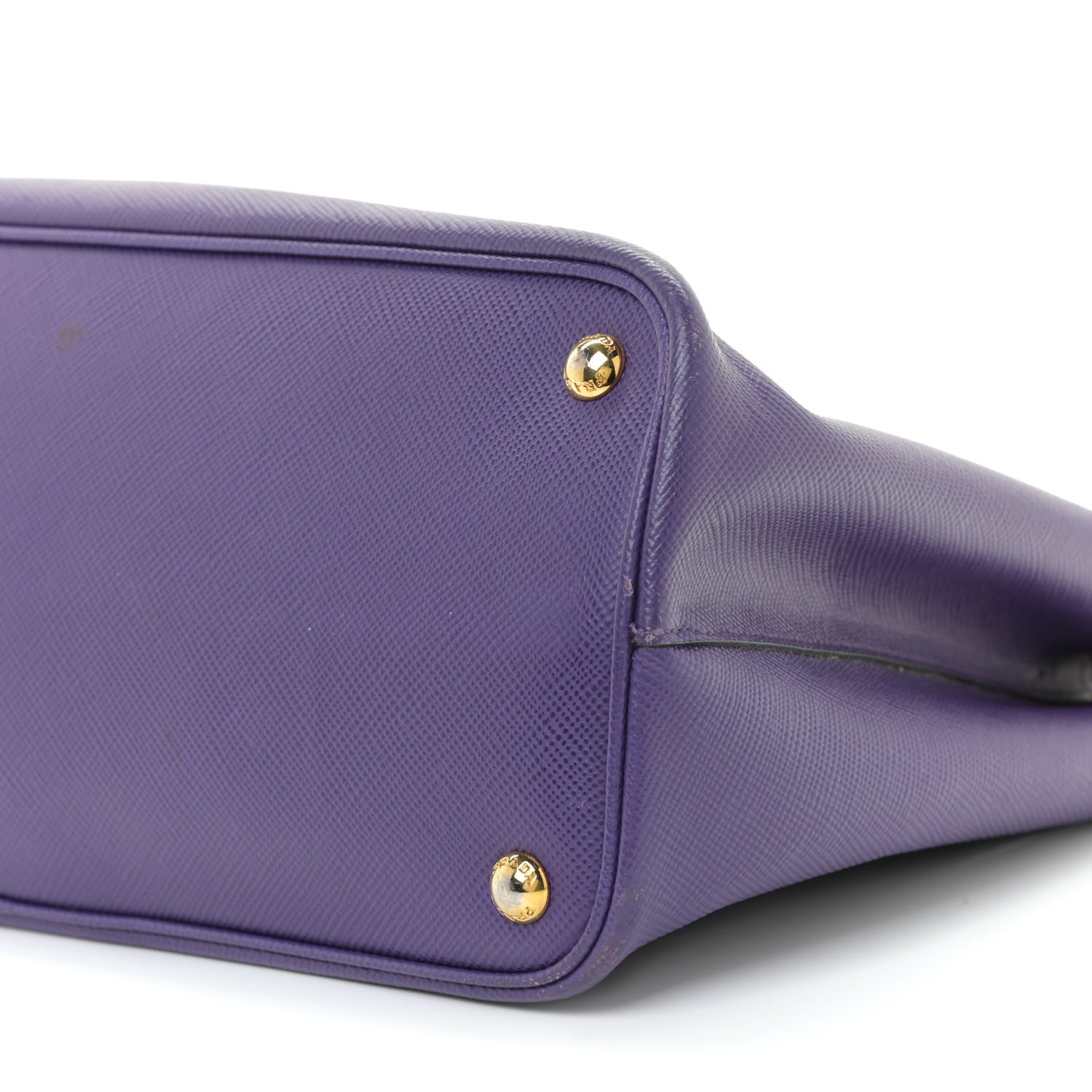 Prada Saffiano Cuir Medium Double Bag Viola Black 6 of 10