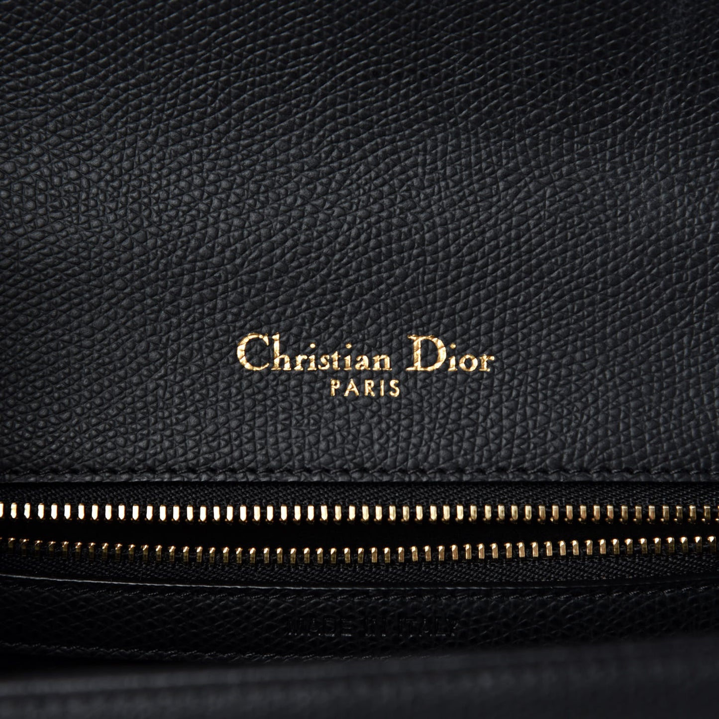 Grained Calfskin Small Diorama Flap Bag Black